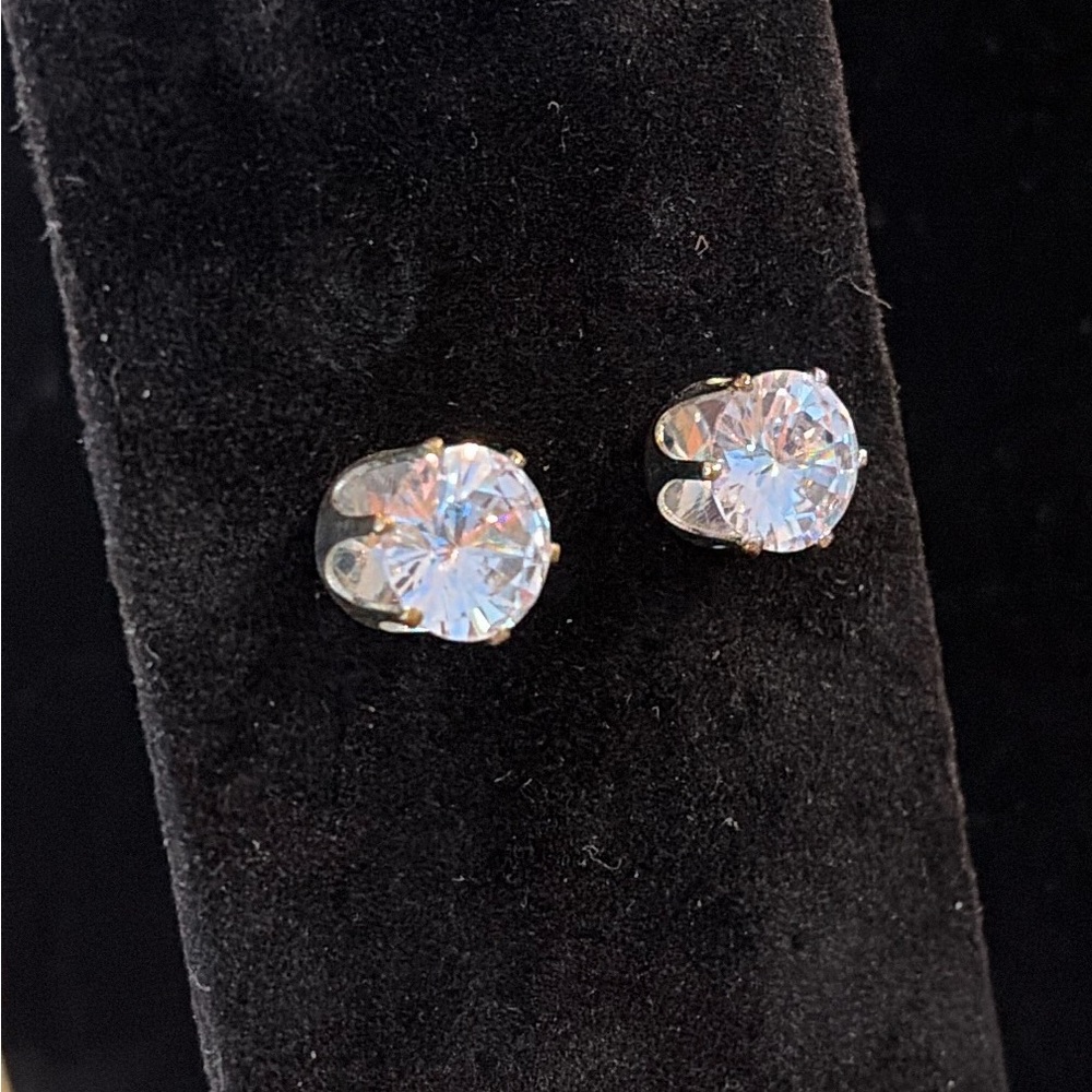 Huge Sparkly “Diamond” Stud Earrings 10mm (Approx 4ct Look)